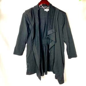 Calvin Klein Open Front Flyaway Cardigan Black M